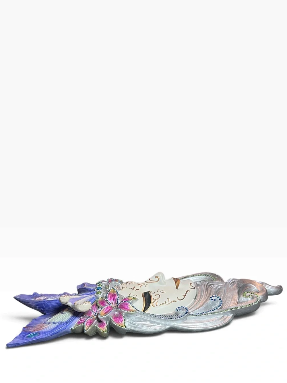 2009 Veronese Butterfly Masquerade Resin Face Mask Art Wall Decoration 21”x10”x3